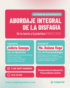 CUPOS AGOTADOS - Jornada de actualización Abordaje integral de la disfagia. De la teoría a la Práctica